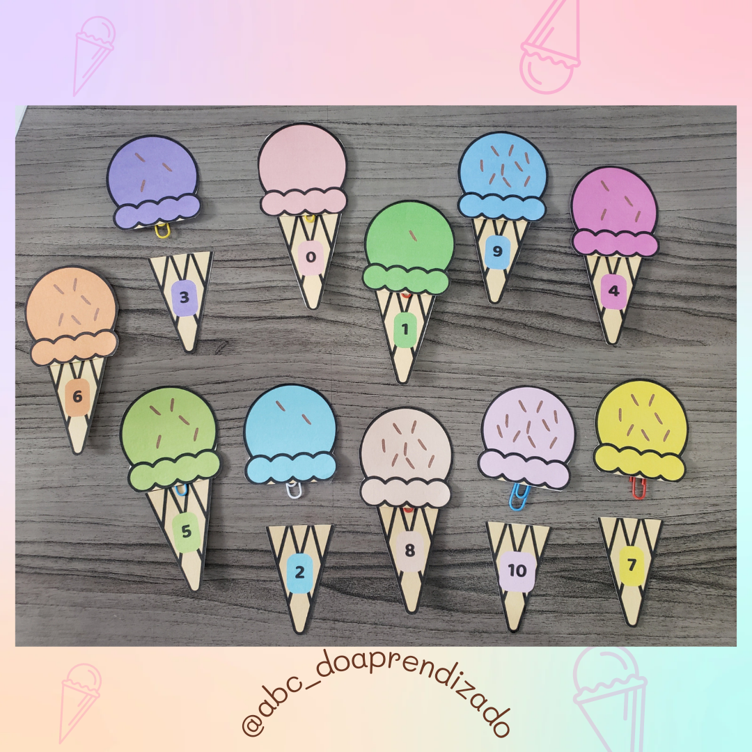 Sorvete de Números e Alfabeto