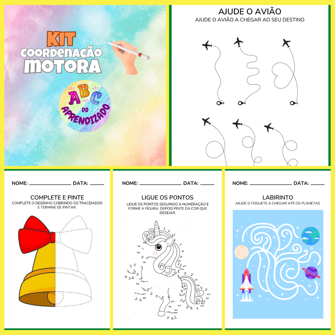 Kit Atividades Coordenação Motora