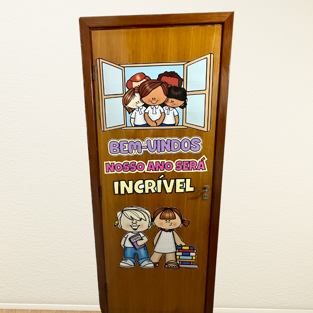 Decoração de porta "Bem-vindos"