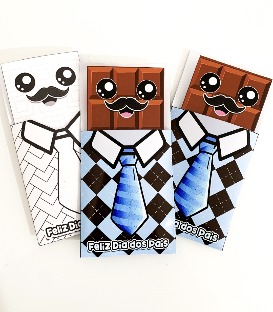 Cartão Dia dos Pais tema Chocolate