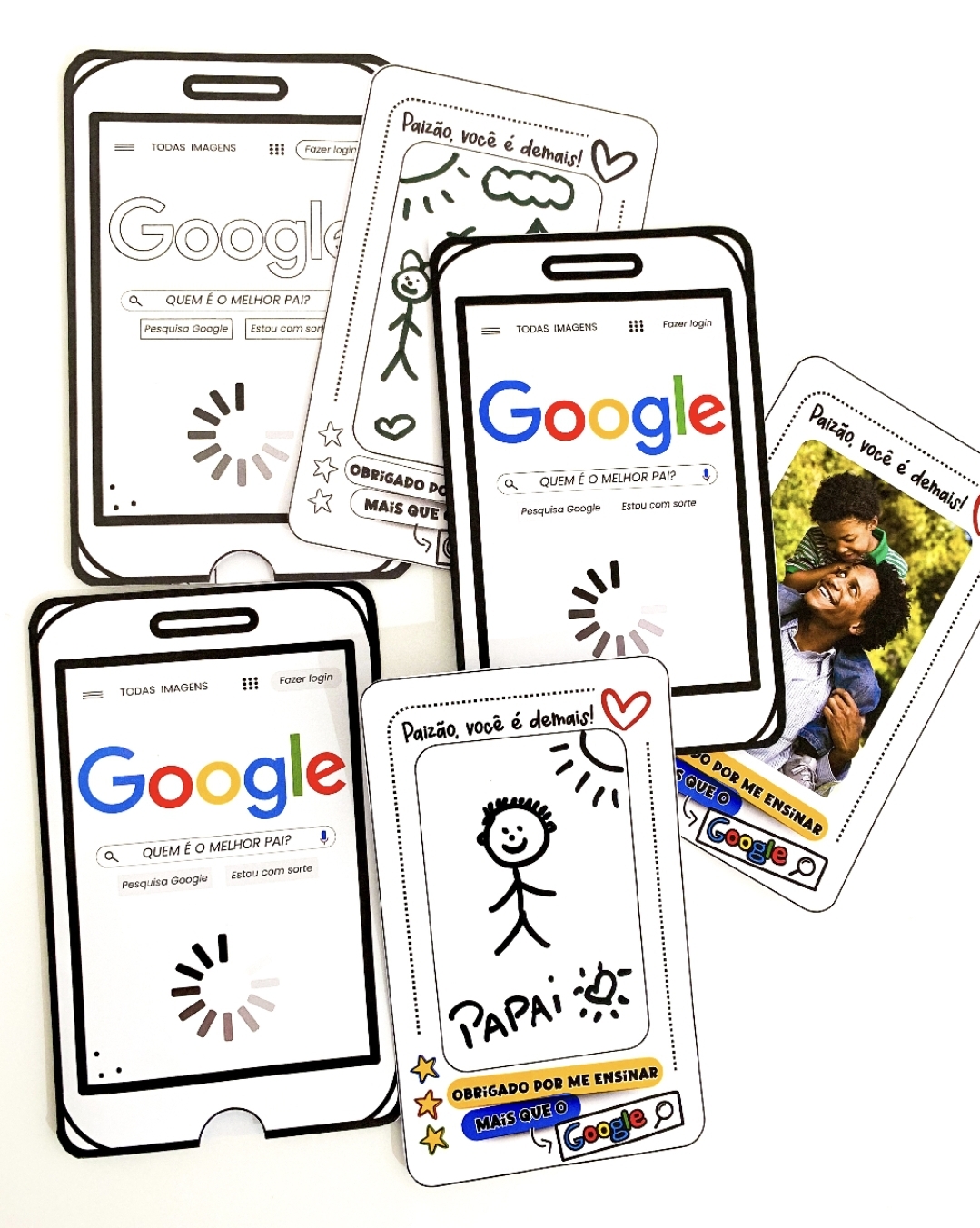 Cartão Dia dos Pais tema Google