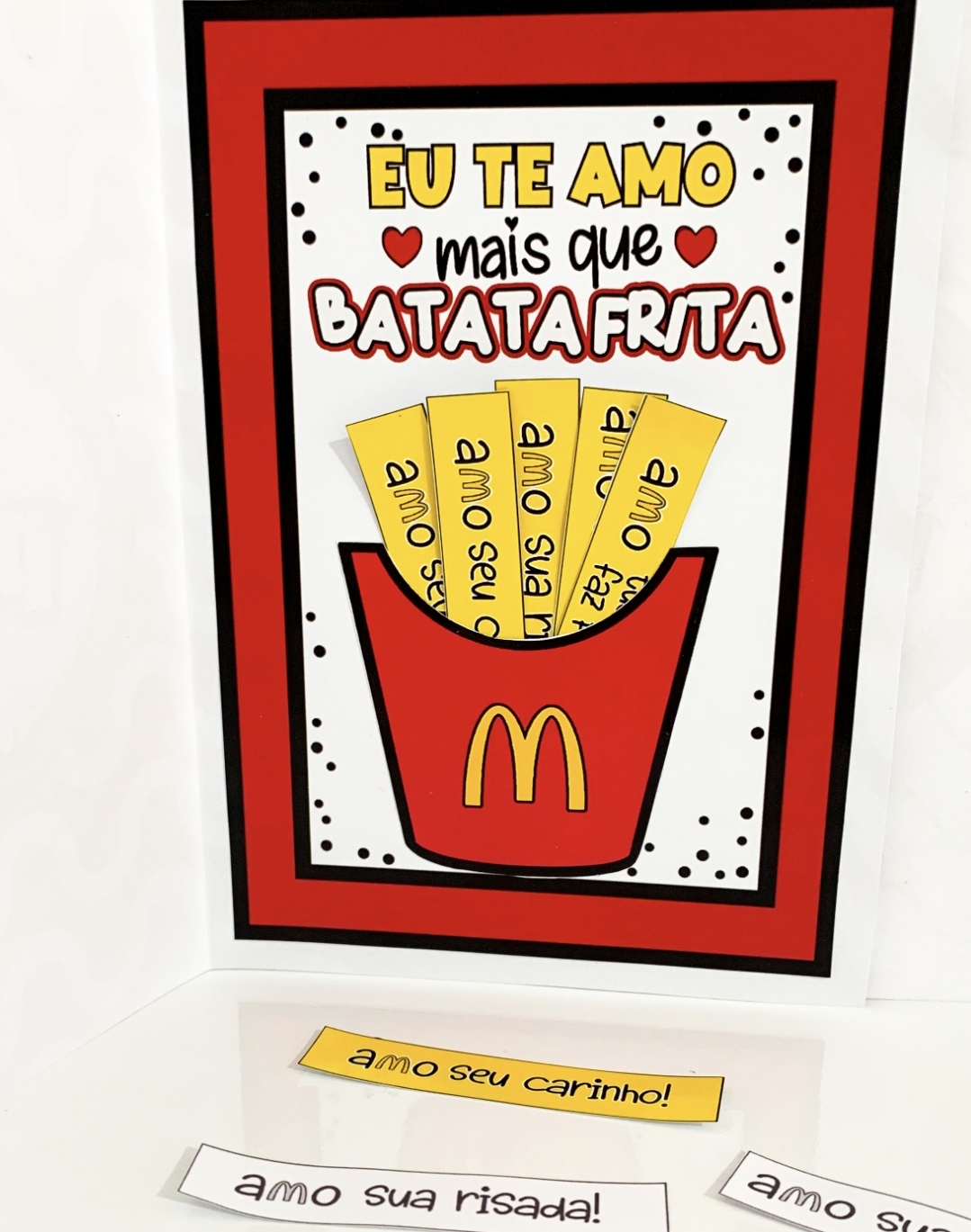 Cartão Dia dos Pais tema Batata Frita