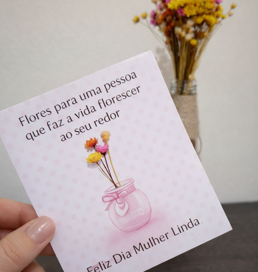 Cartão Florescer Dia da Mulher
