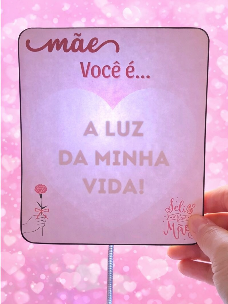 Cartão Luz do Amor Dia das Mães