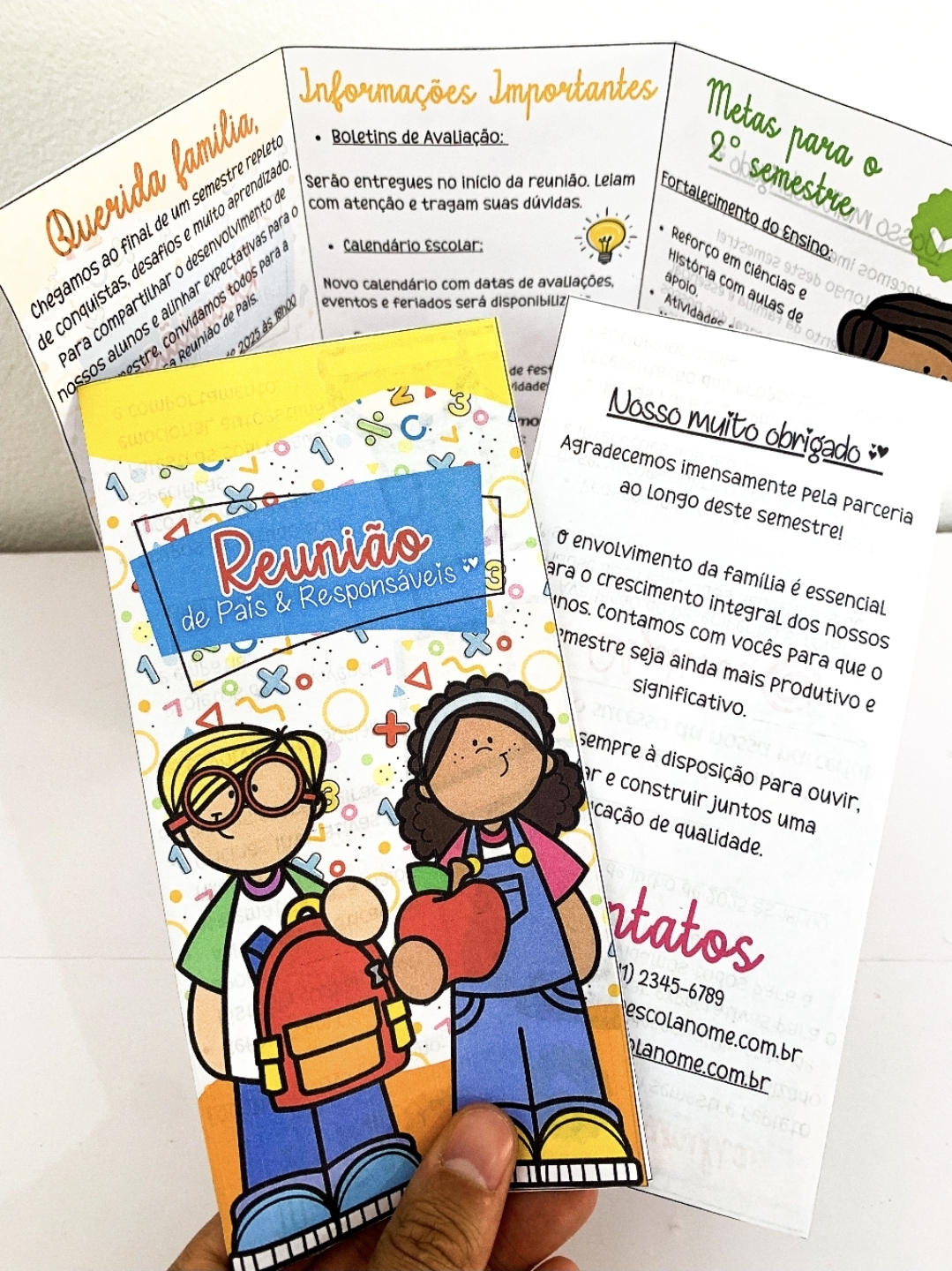 Folder Reunião de Pais
